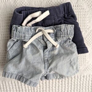 Boys shorts set 0-3 months Carter's & Baby Gap denim and cotton